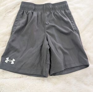 Under Armour Dark Gray Performance Shorts with White Logo